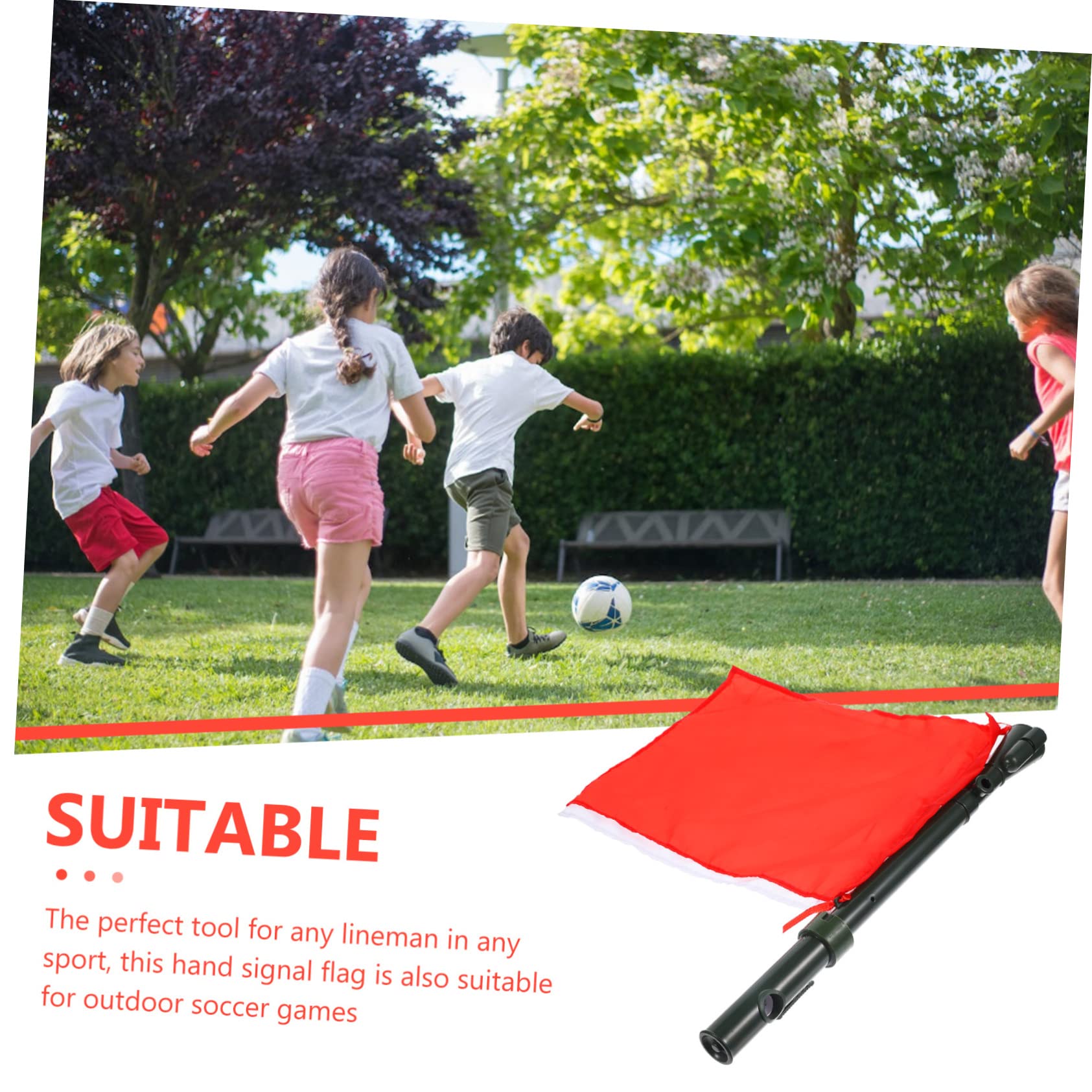 BESPORTBLE Racing Flag Waving Design Signal Flag for Horn Commanding Referee Flag for Outdoor Activities Random