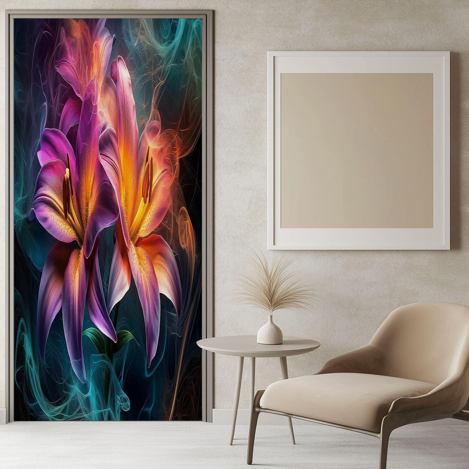 Autocollant de porte 3D lys de qualité supérieure 85x215cm
