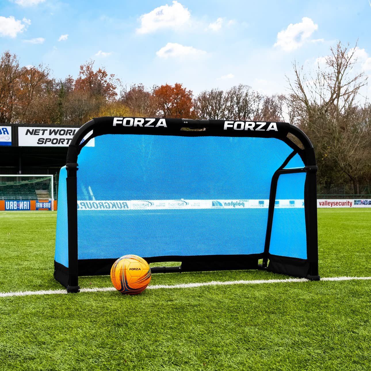 FORZA Aluminum POD Soccer Goals | PRO ALU50 Folding Soccer Goal - Fold-Away & Freestanding Target Goals - x4 Sizes and x9 Colors