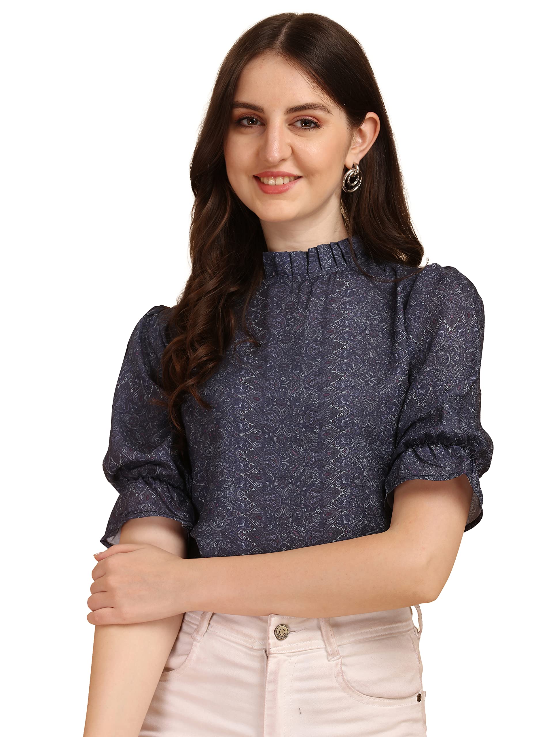 WedaniWomen's Floral Regular Fit Blouse