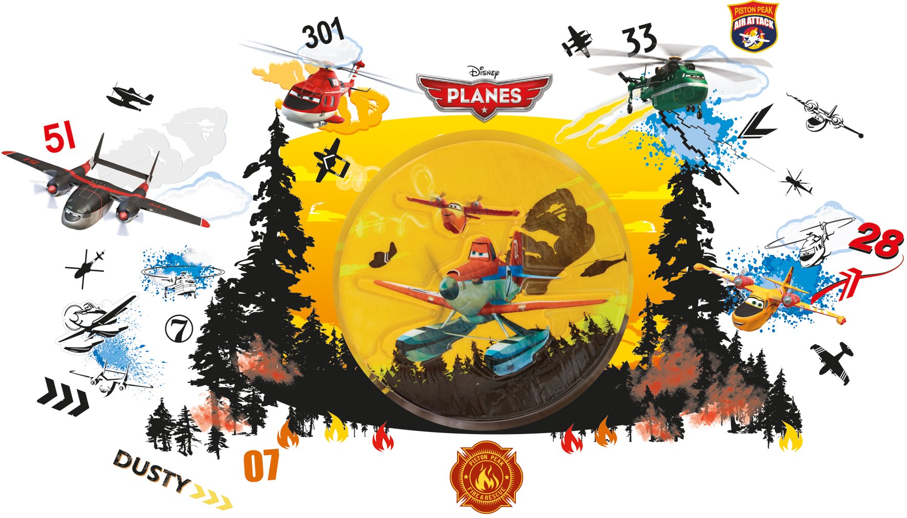 Disney Planes Glow for Me Wall Sticker, Blue