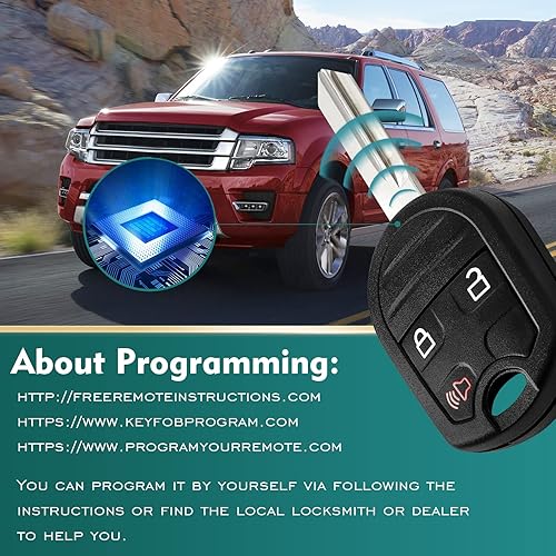 Miniatura 3 de Llavero de repuesto para Ford F-150 2004-2014 F-250 F-350 2004-2016 F-450 Flex 2009-2017 Explorer 2001-2015 Escape Ranger 2001-2011 Fusion Econoline