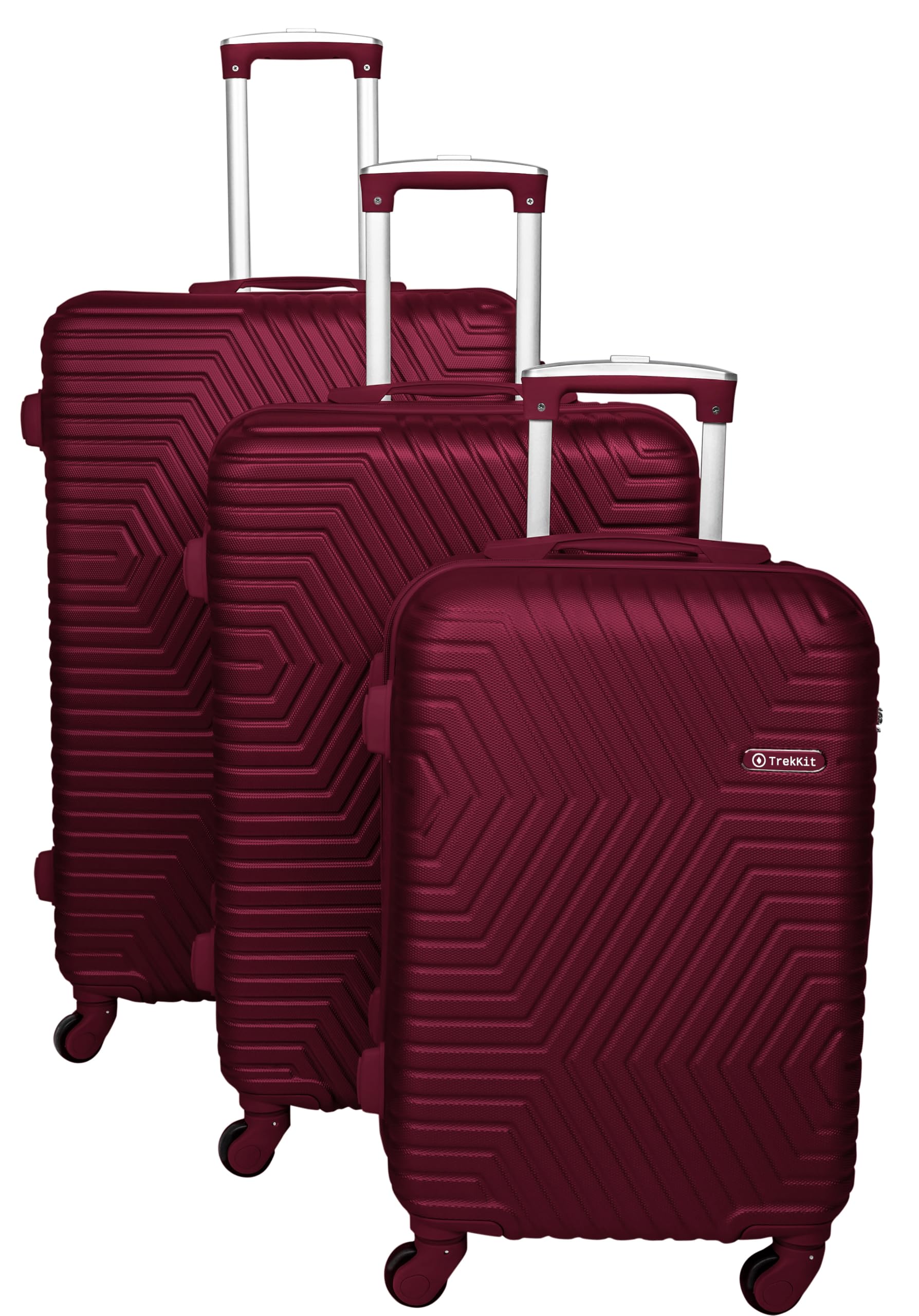 TrekKit Lightweight Luggage Set Checked Bag- 20/24/28 Inches Hardshell Suitcase Spinner Luggage for Travel | ABS Luggage with 4 Spinner Wheels