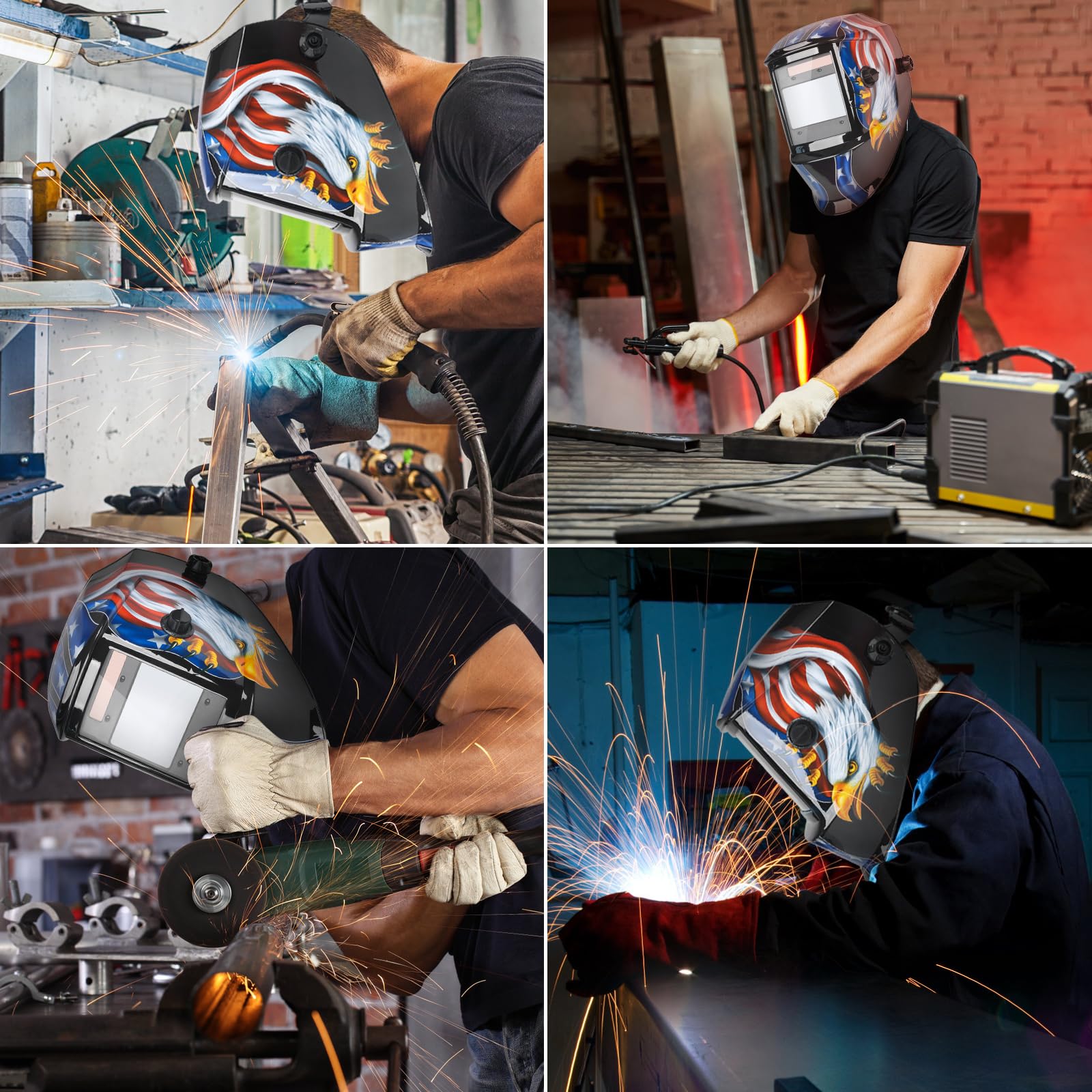 Schweißhelm True Color automatische Verdunkelung für WIG MIG ARC Schweißermaske mit verstellbarem Farbbereich 4/5-9/9-13 ..