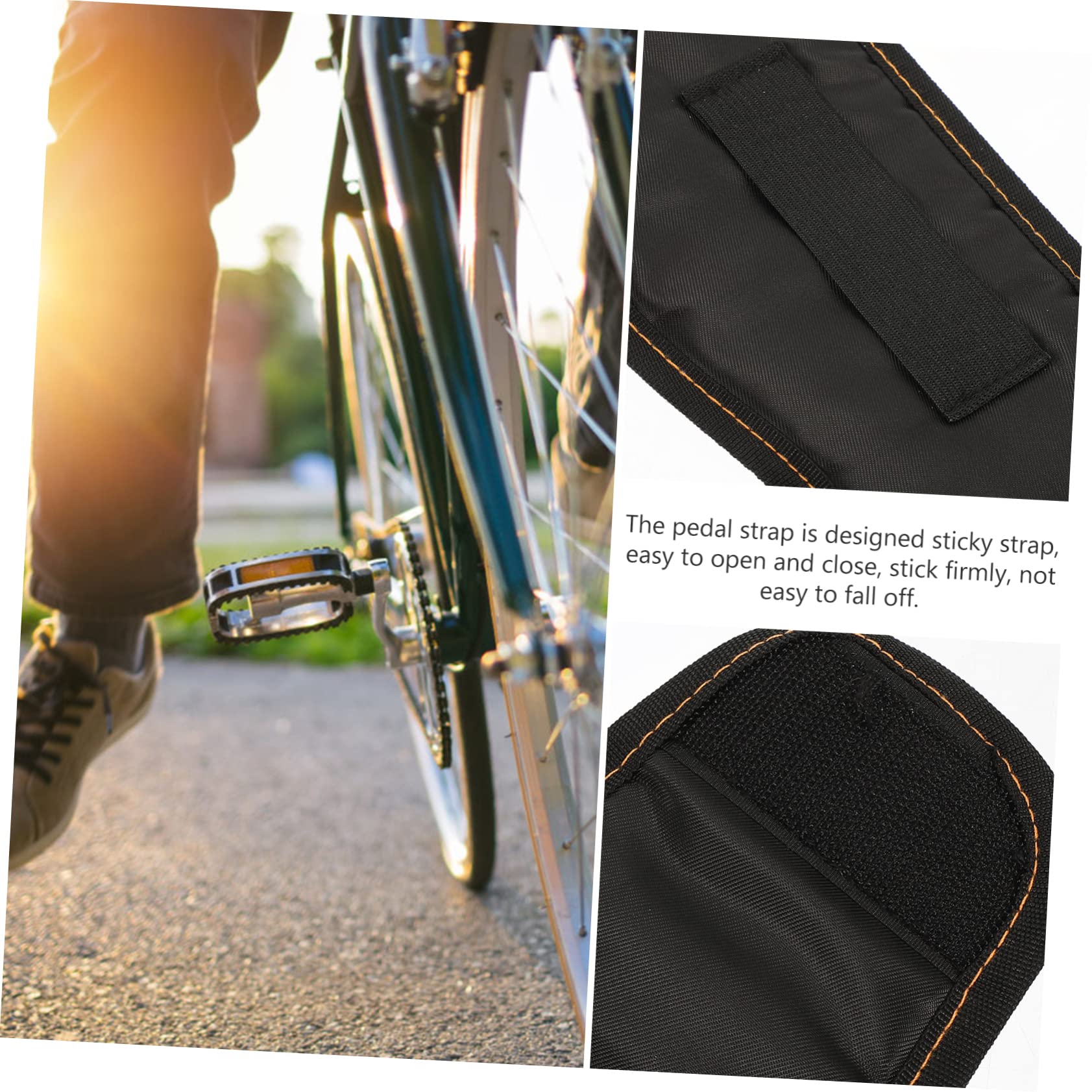 2 Paia Di Cinghie Per Pedali Da Bici In Nylon Con Chiusura A Strappo, Regolabili E Resistenti, Per Mountain Bike, Cyclette E Bici Da Strada - 5