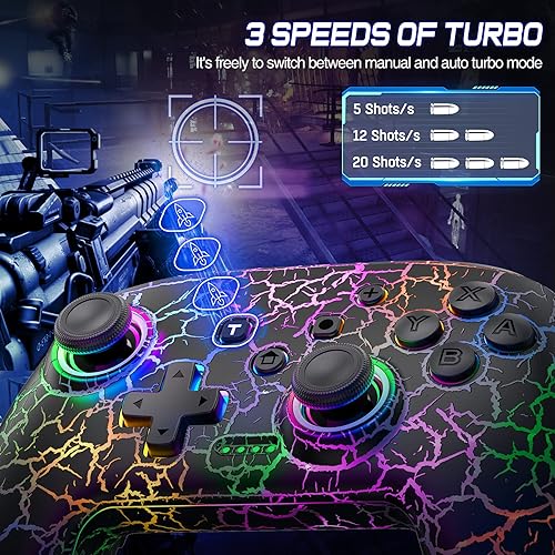 Miniatura 6 de Switch Controllers - Switch Pro Controller Compatible With Nintendo SwitchLiteOLED,Multi-Platform PCIOSAndroid,Wireless Switch Controller With 9