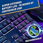 KLIM Blaze & Chroma Wireless Bundle – New – Gaming Keyboard and Mouse Combo – Responsive, Durable, Ergonomic – Backlit Keyboard – RGB Gaming Mouse – Long-Lasting Built-in Battery