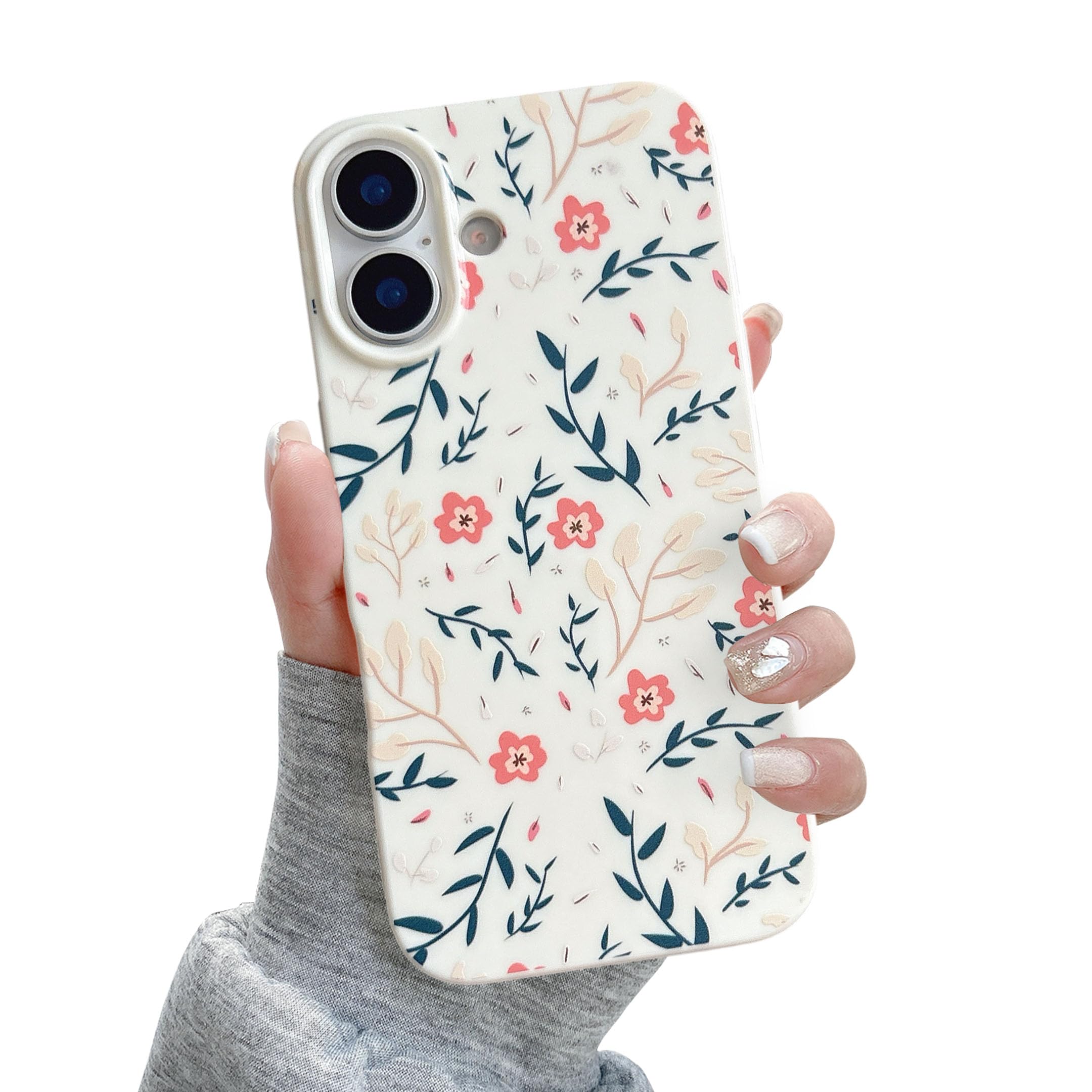 Coque iPhone 16 Plus motif fleur en branche - Idée cadeau esthétique et mignon pour femmes