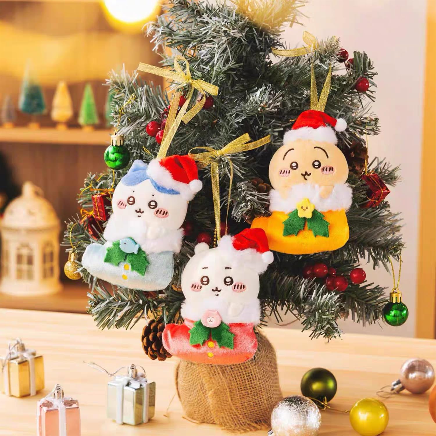 Amazon.co.jp: ちいかわ ぬいぐるみ キーホルダー メリークリスマス 