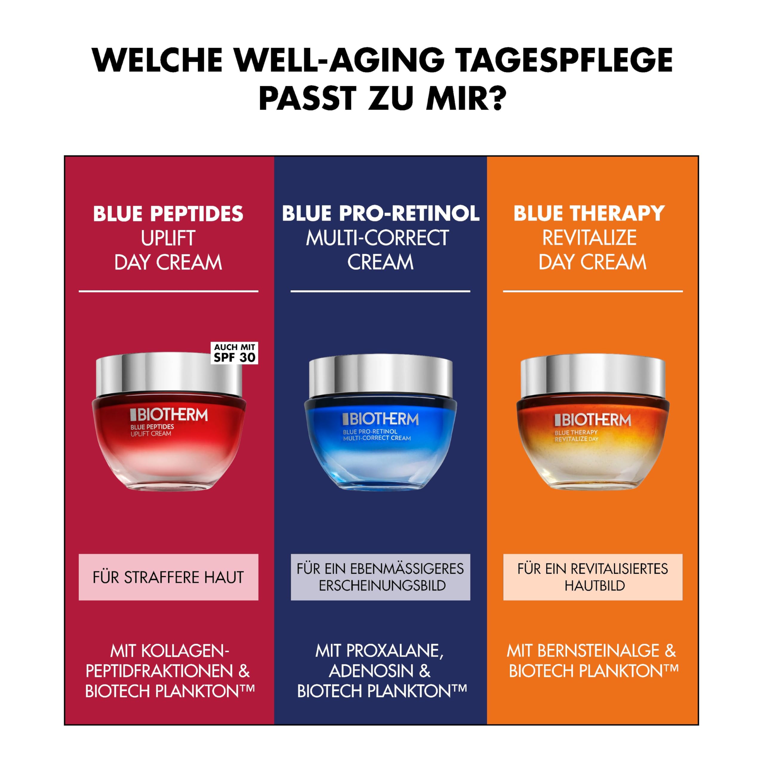 Biotherm Blue Peptides Uplift Cream Rich, reichhaltige Anti Aging Creme, 50ml