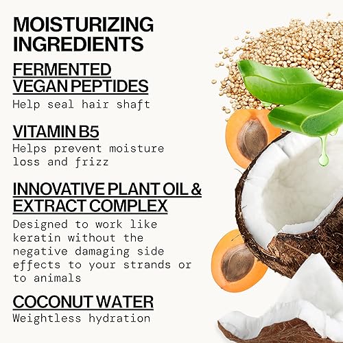 Miniatura 4 de PACIFICA Beauty, Champú para el cuidado de daños de péptidos de coco, cabello seco y dañado, reparación de daños por blanqueador, color, servicios