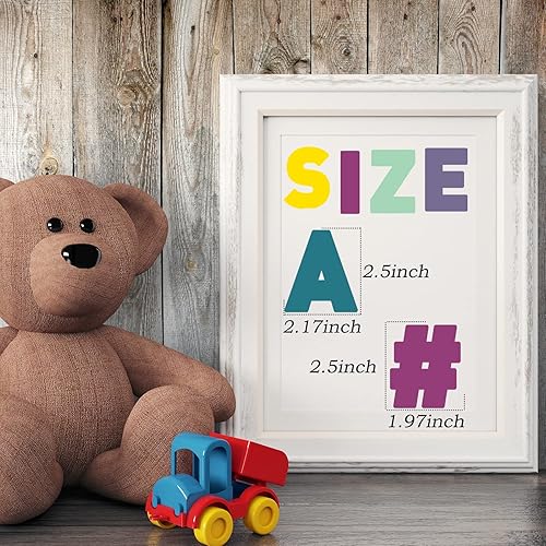 Miniatura 2 de 232 piezas de 24 hojas de calcomanías de letras grandes del alfabeto de 2.5 pulgadas, calcomanías autoadhesivas para tablón de anuncios, aula,