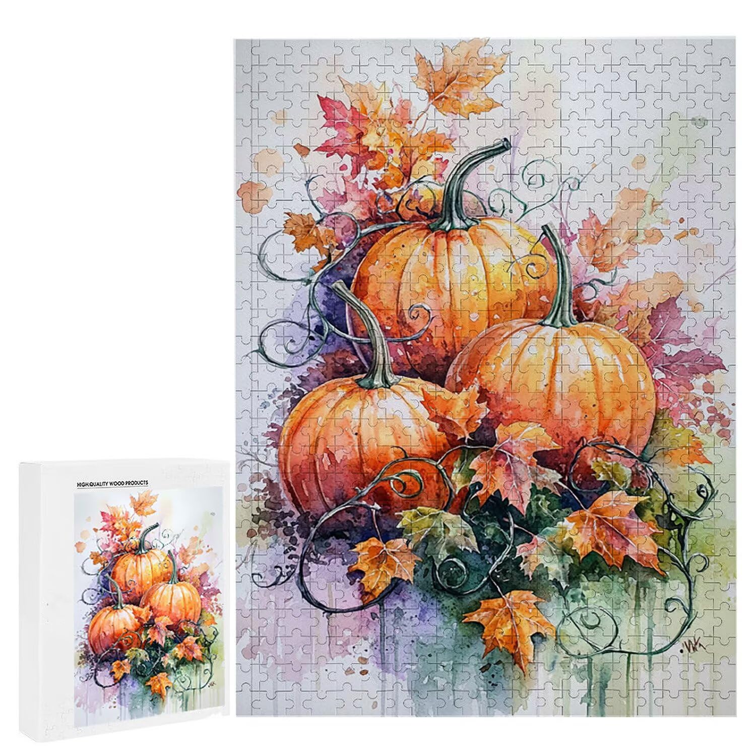 1500 Pezzi di Puzzle, zucca1500 Pezzi di Puzzle per Adulti, Regalo di Anniversario, Regalo di Natale, Decorazione Della Casa, Prevenzione Della Degenerazione Cerebrale Negli Anziani v-633