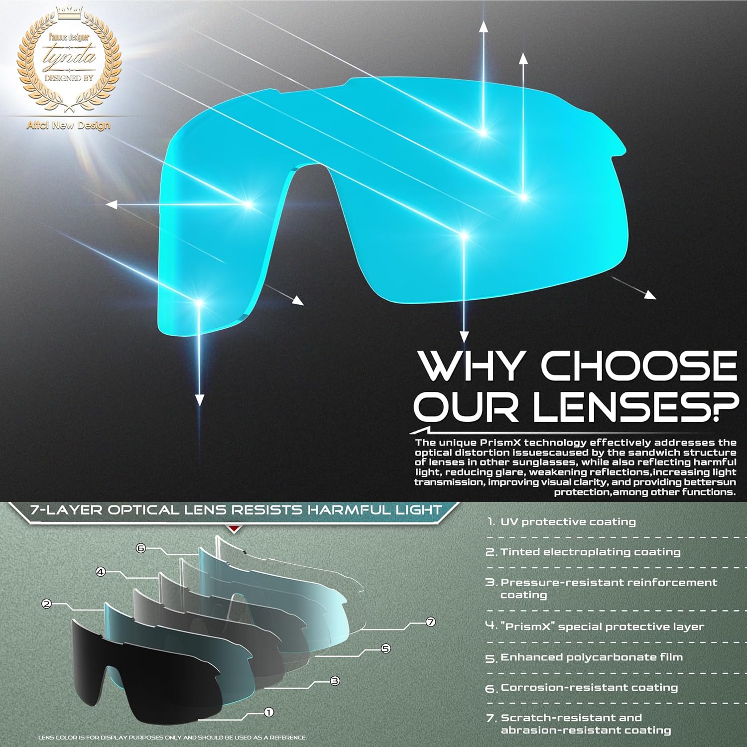 ATTCL Unisex Sports Sunglasses Men Women Teens For Running Cycling Biking Bicycle MTB Riding Goggles UV400 Protection