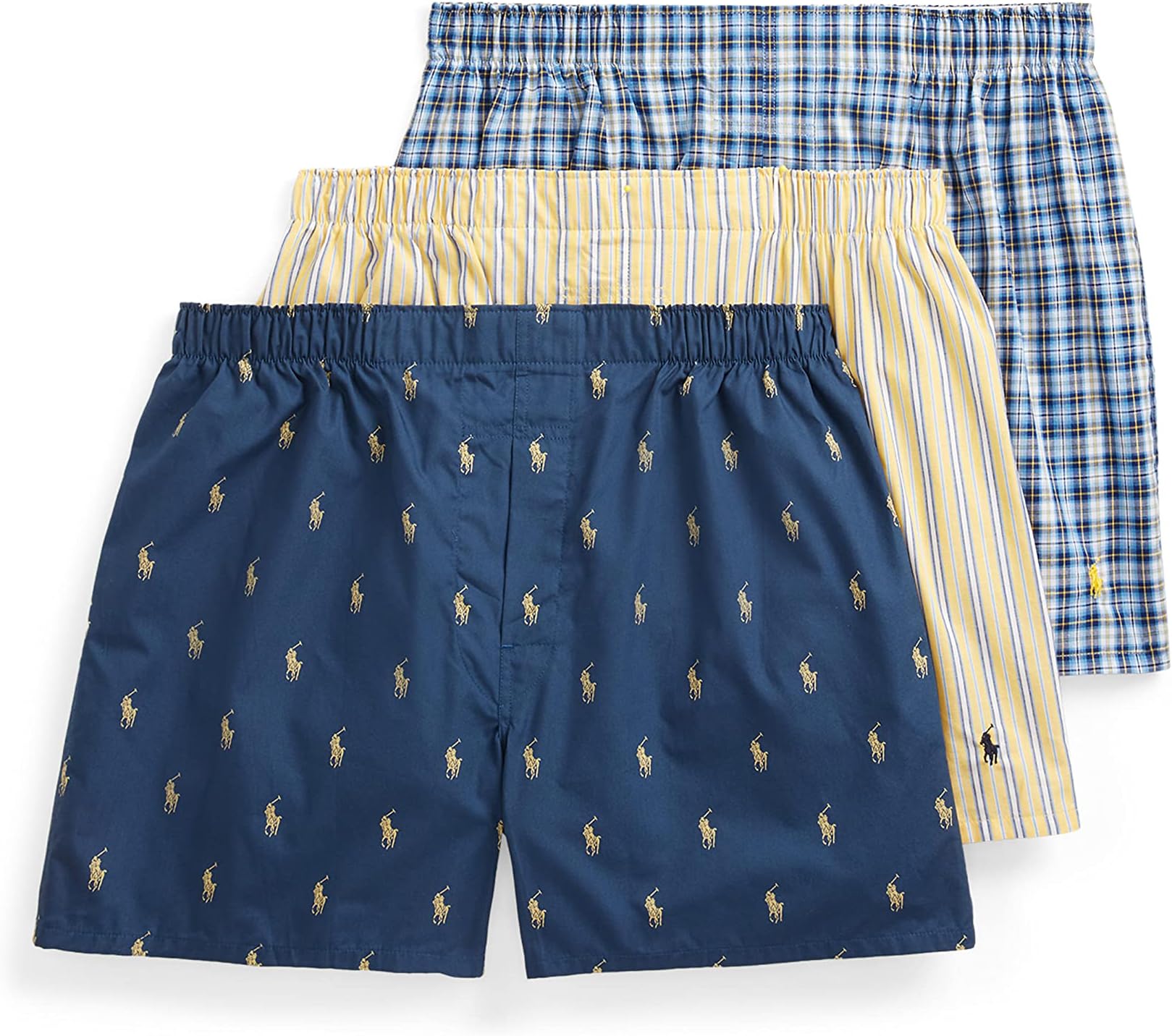 Underwear Boxers Pack, 3-Pack, Classic Fit Cotton Woven Men's Underwear, (Big & Tall Availble)