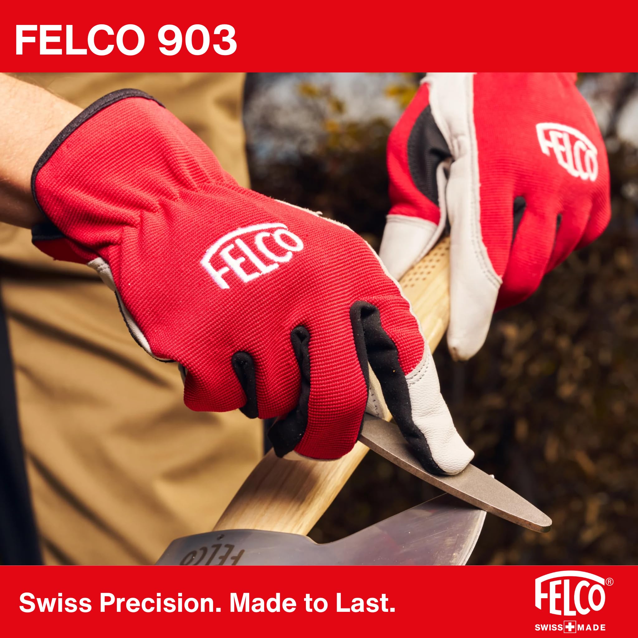FELCO 2-teilig: Bypass-Gartenschere 8 + Diamant-Schleifstein 903, Rechtshänder, Große Hand, 25mm, Abgewinkelter Kopf