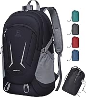 MIYCOO Ultra Lightweight Packable Backpack 35L Waterproof Foldable Daypack for Travel Hiking Camping Men Women Black