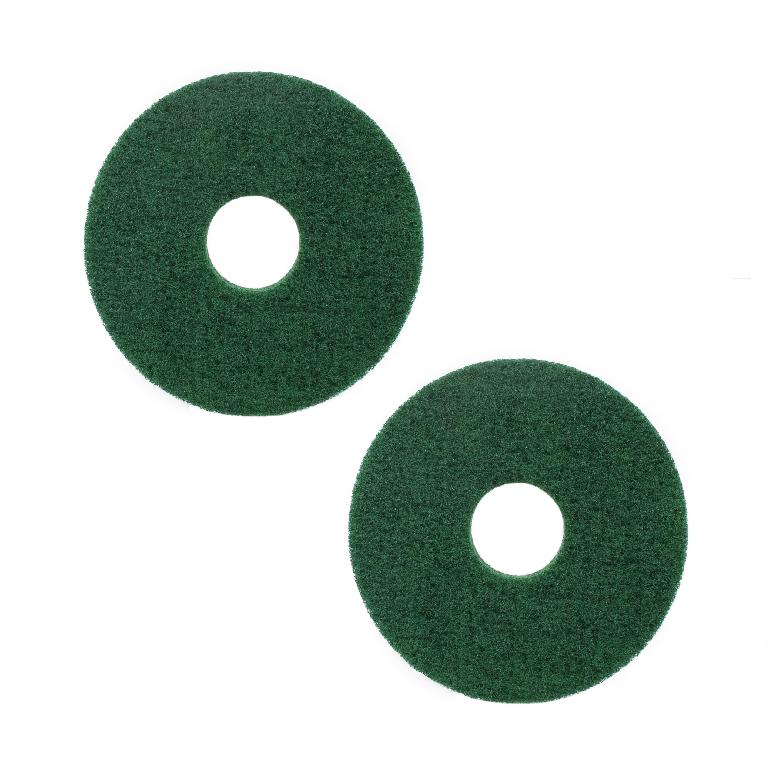 437.056 Almohadillas orbitadoras de limpieza, para máquina de suelo Oreck 550MC, 12 pulgadas de diámetro, almohadilla orbitadora de limpieza comercial, verde (2 piezas)