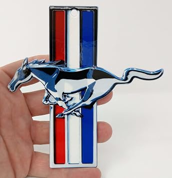ZIC Motorsports Ford Mustang Tribar Pony Heavy Duty Metal Magnet - 5" X 5"