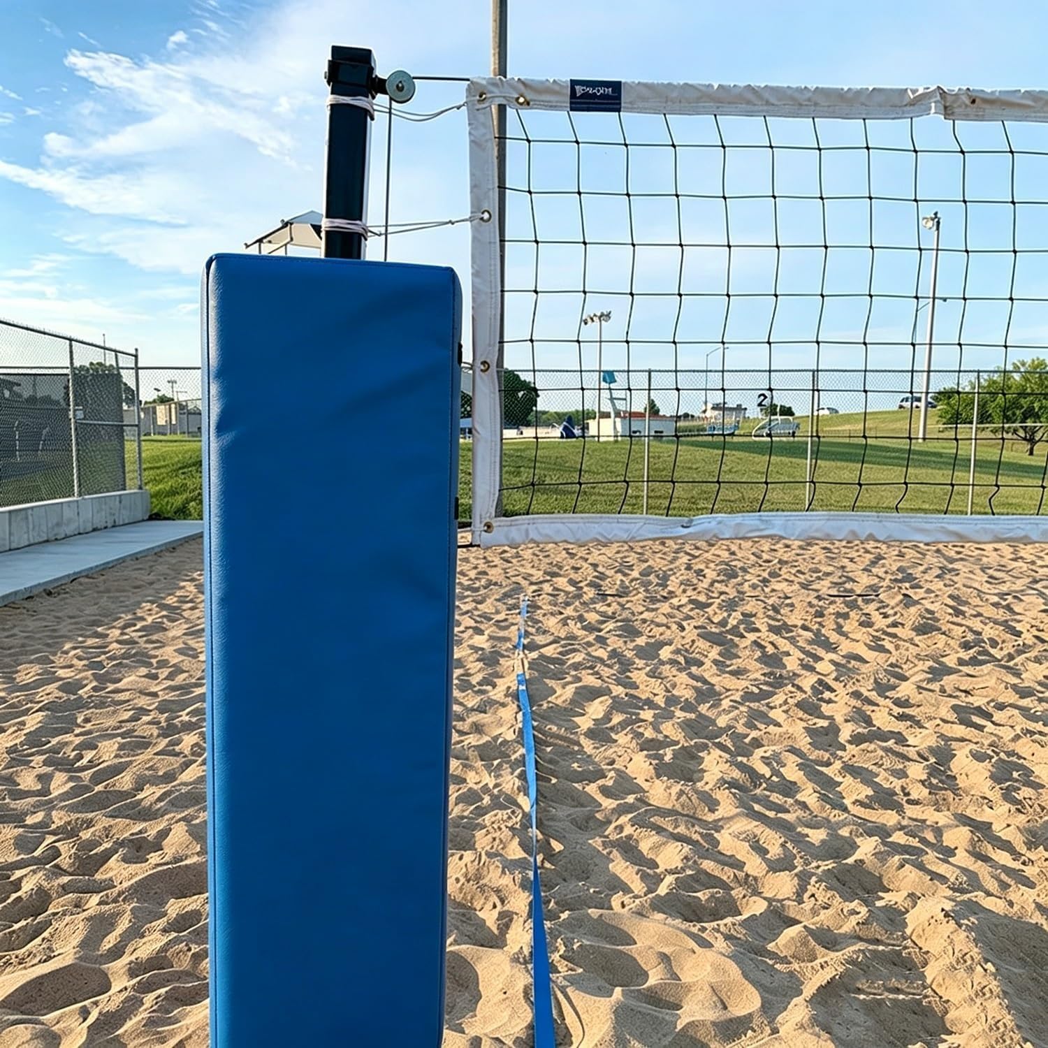 AVLLSO Basketball Pole Pad 6ft Tall Square Pole Protector Pad for Playground Parking Garage, 3x3/ 4x4/ 5x5/ 6x6/ 7x7/ 8x8, Safety Pole Pad, Impact - Resistant(Blue,4"X4"(10X10CM))