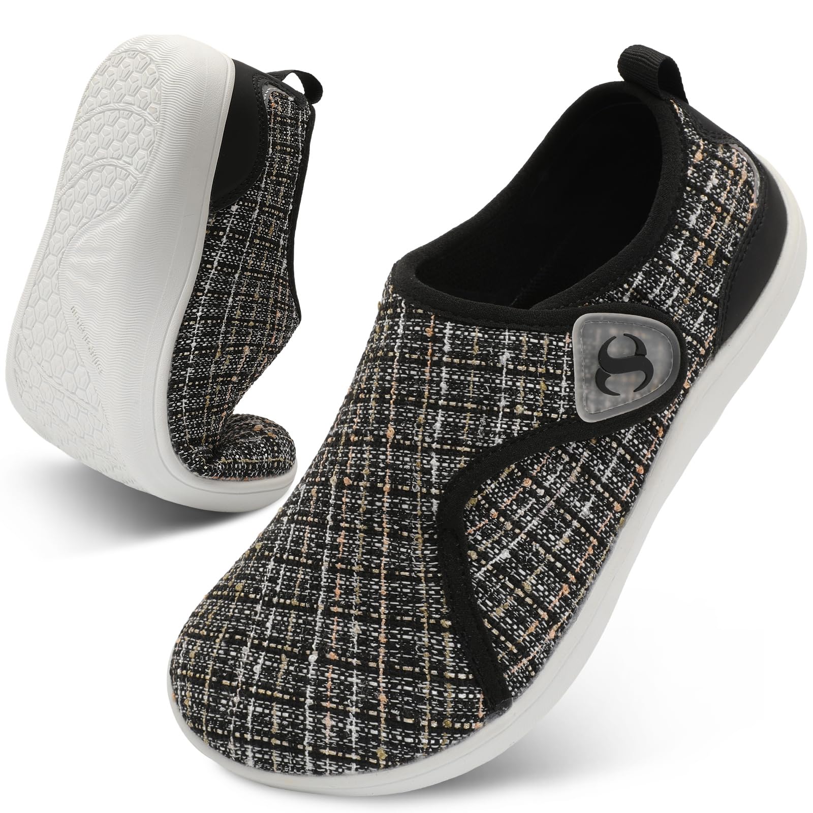 Womens Walking Shoes Comfortable Wide Diabetic Shoes Adjustable Zero Drop Edema Shoe Breathable Neuropathy Nursing Shoes Casual Wide Width Sneakers