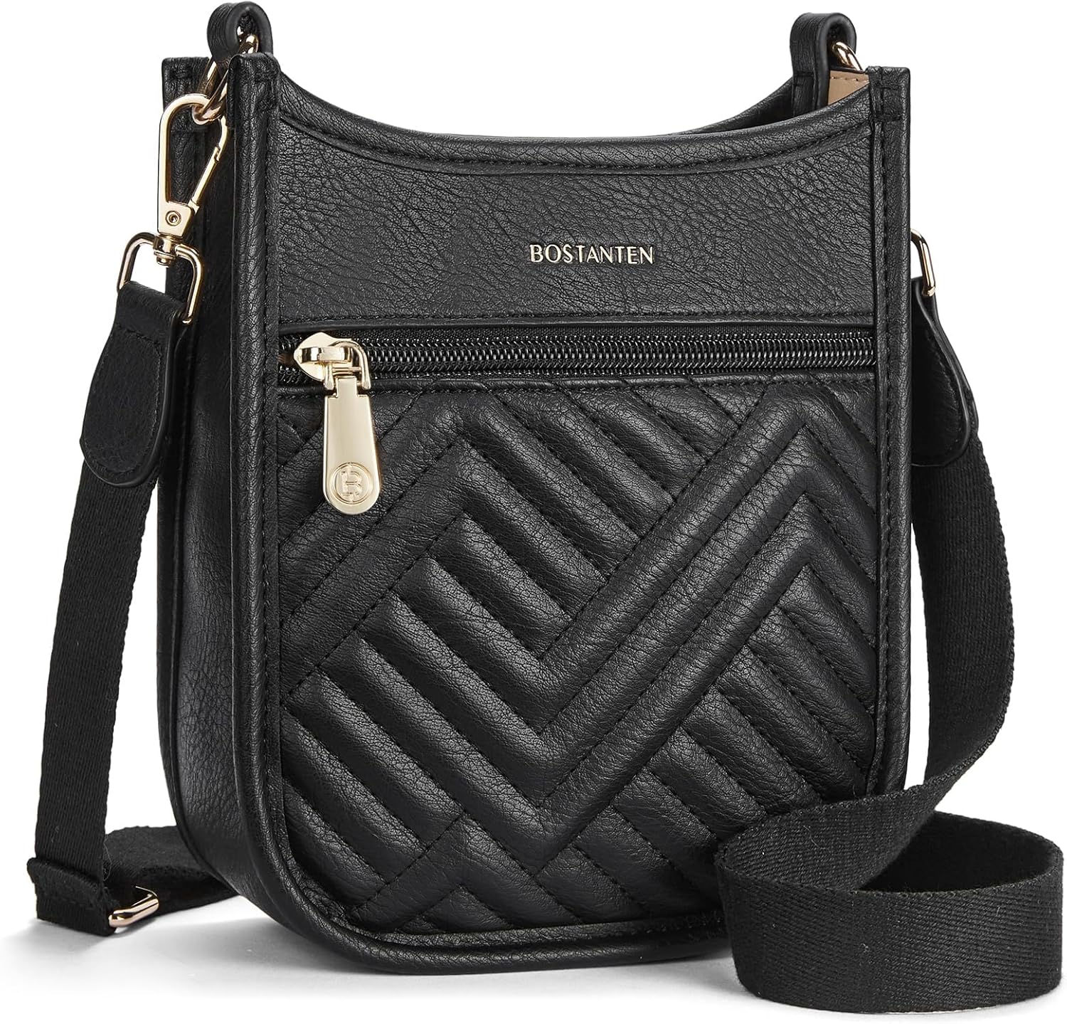 BOSTANTEN Small Crossbody Purses for Women Cell Phone Bag Quilted Shoulder Handbags with Detachable Strap