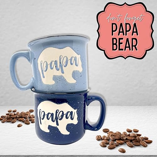 Vista 31 de Mama Bear & Papa Bear 15 oz Coffee Mug Set - Cute Coffee Cup Gift Set for Men and Women - Unique Fun Gifts for Couples, Parents, Grandparents for