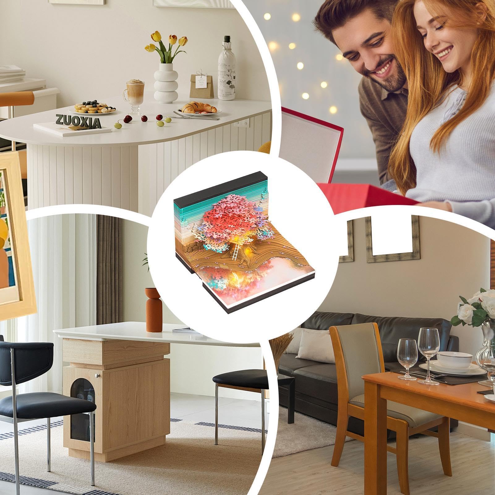 Calendrier 2025 – Planificateur pop-up en papier, calendrier de bureau