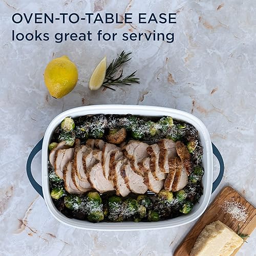 Miniatura 52 de CorningWare QuickHeat - Tostador de aluminio fundido de 5.7 cuartos de galón con tapa e interior de cerámica antiadherente, ligero y rápido