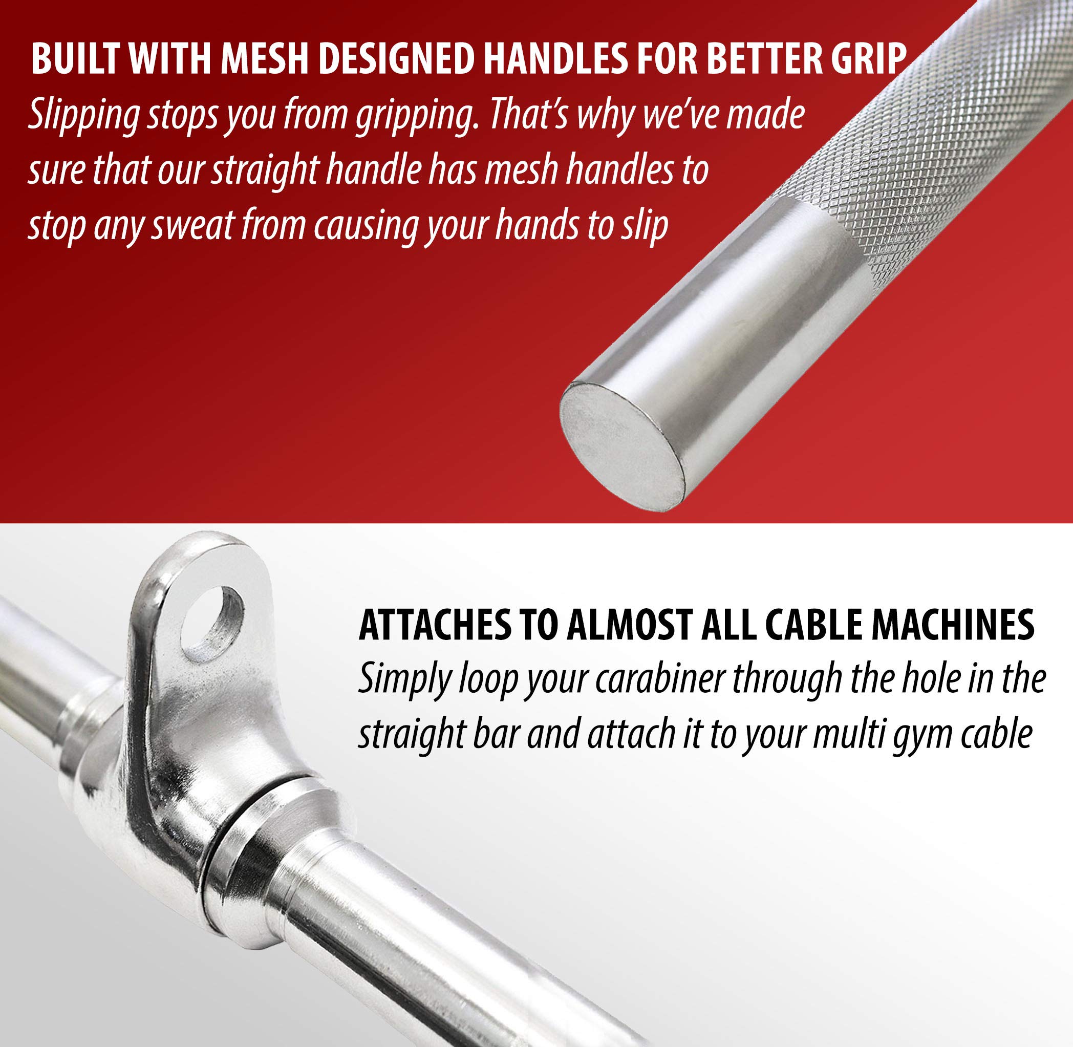 Senshi Japan Straight Bar Cable Machine Attachment Premium Steel