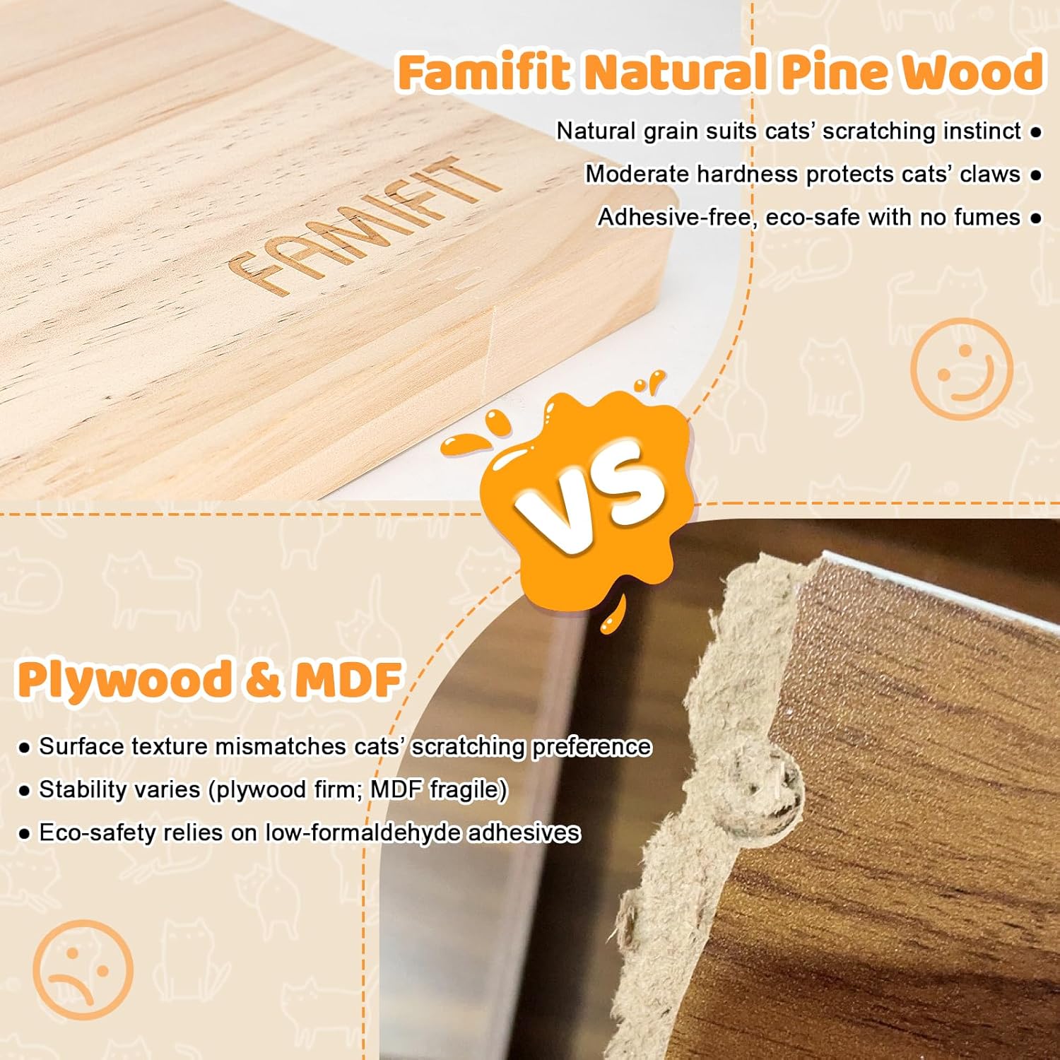 46" Cat Window Perch with 3 Adjustable Sisal Scratching Posts, Drill-Free Suction Cups, Multi-Level Climbing Perch for Bird Watching & Play, 45 lbs Capacity