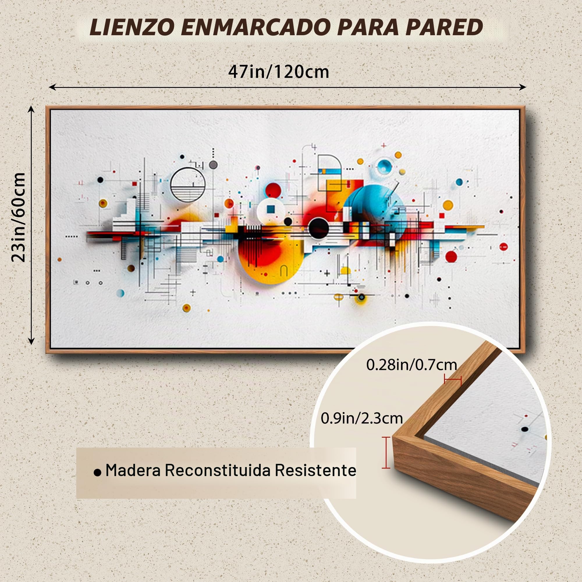 hyidecorart Abstracto Marcos Cuadros Decoracion Salon Moderno 60x120 cm