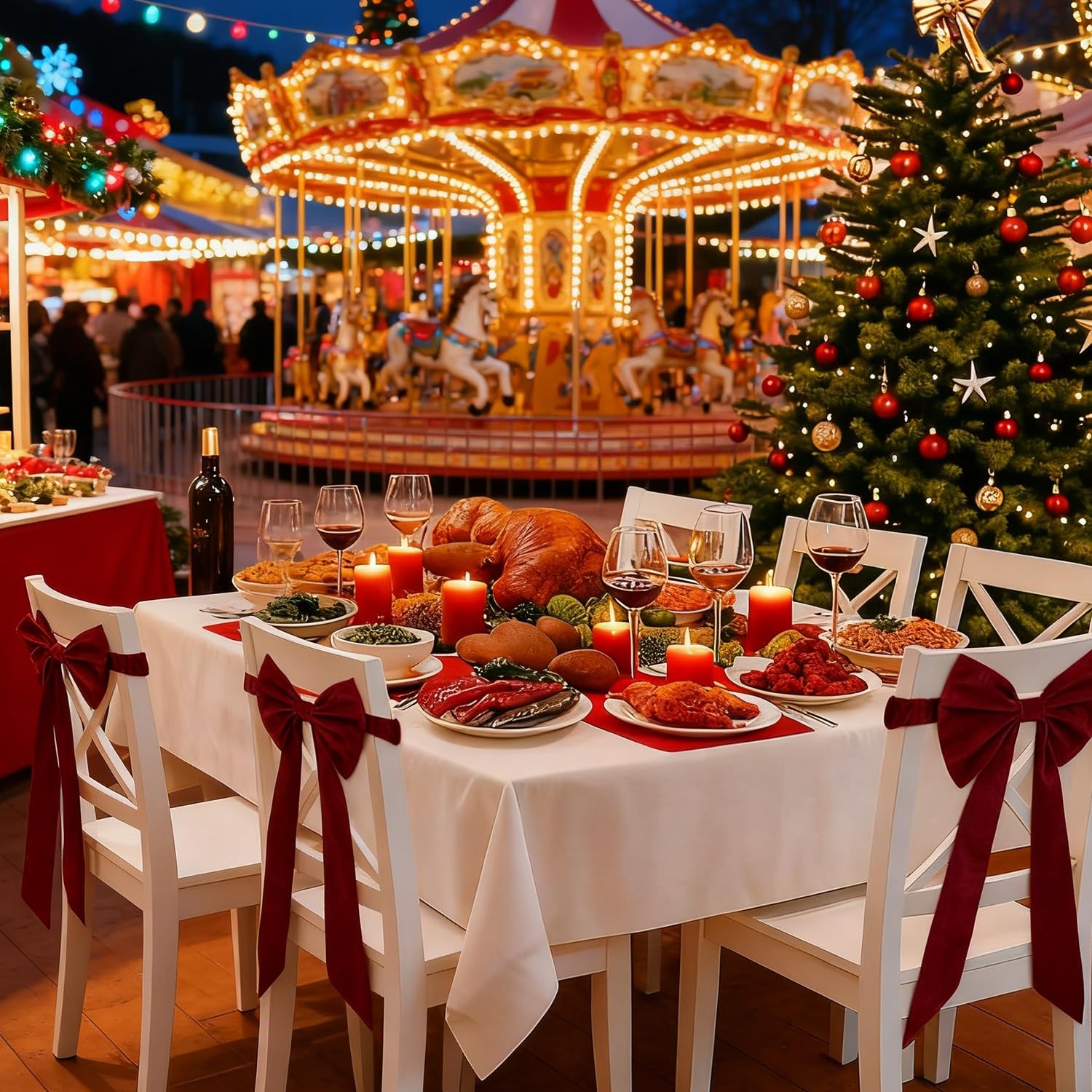 Fiocchi Natalizi per sedie, Fasce in Velluto Rosso con Elastico per Decorazioni di Matrimoni, Feste e Banchetti, coprisedie in Velluto Bordeaux da 30 x 75 cm per Decorazioni di Eventi festiv