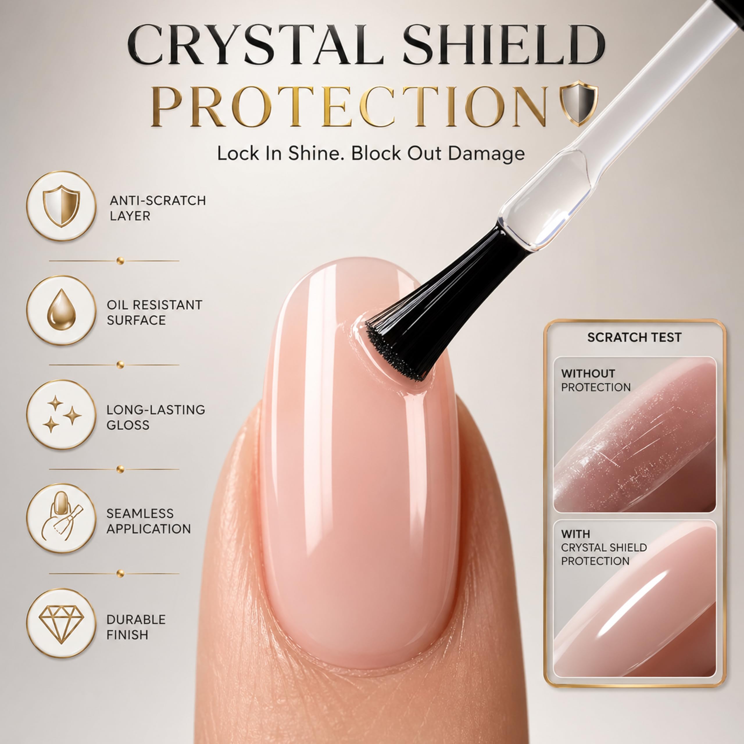 Bolt Bee Gel Polish Shine Top Coat | Clear Glossy No-Wipe Gel Nail Polish | High-Shine, Long-Lasting, Soak-Off UV/LED Top Coat for Manicure & Nail Art | Professional Salon Finish – 30ml 2