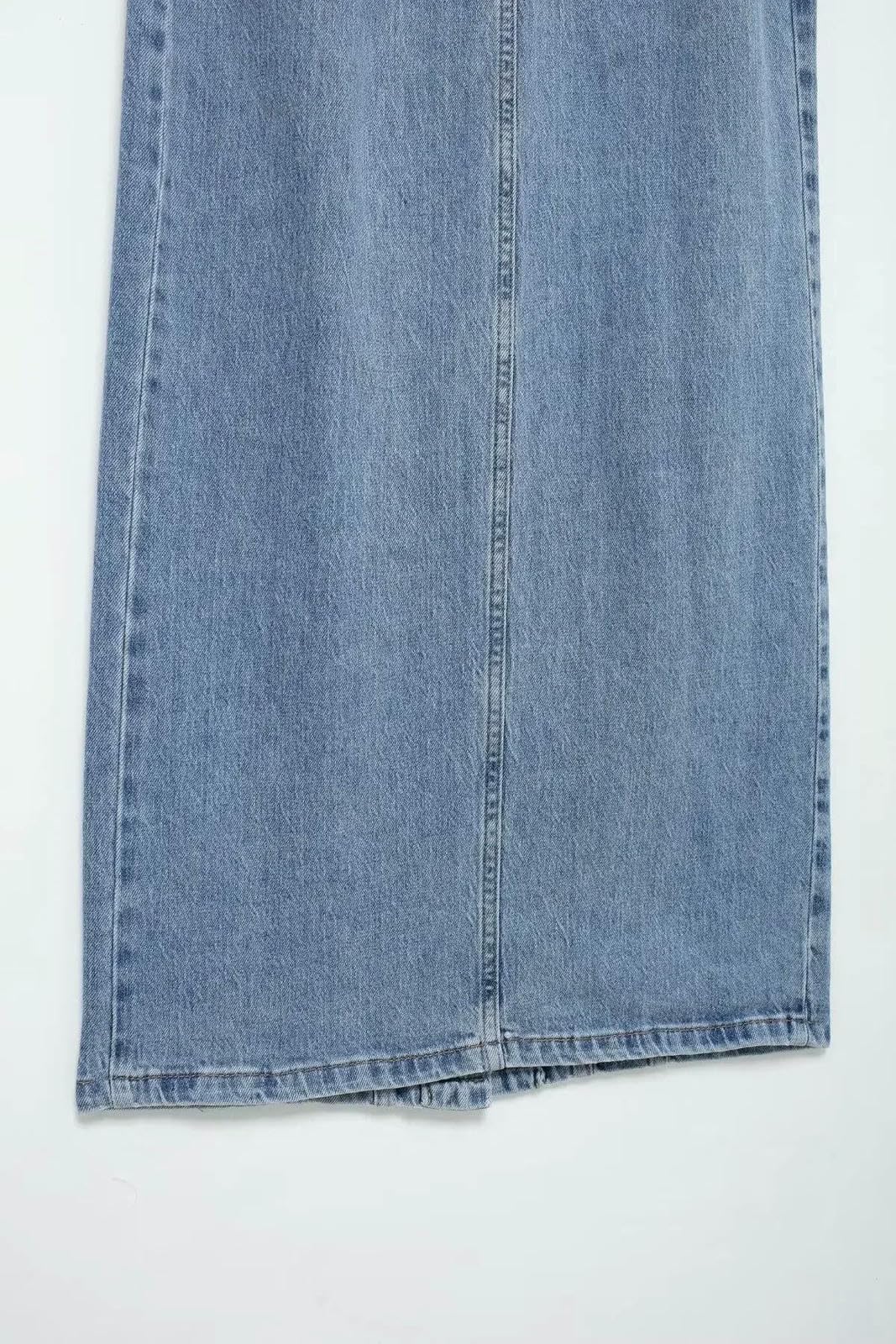 Abito Donna Invernale Denim da Donna in Denim Lungo Abbigliamento Abbottoni Senza Maniche Canotte Jean Maxi Abito con Tasche-Blu-m