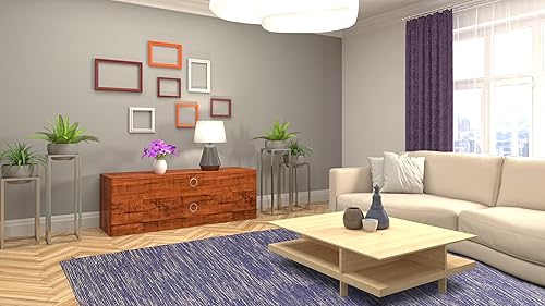 Rustic Tales Alfombra de lana tejida a mano con textura suave (5.3 x 7.6 pies), adecuada para dormitorio, sala de estar, comedor, cocina, pasillo,