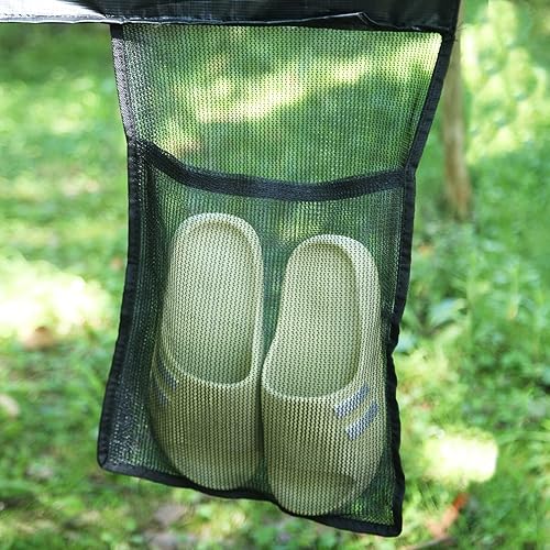 Miniatura 6 de HBTower Escalera para cama elástica, 2 escalones con escalones anchos, bolsa de almacenamiento para cama elástica, gancho universal, capacidad de