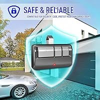 Vista 3 de Control remoto universal para puerta de garaje con clip para visera, para abridores LiftMaster/Chamberlain/Craftsman, adecuado para botones