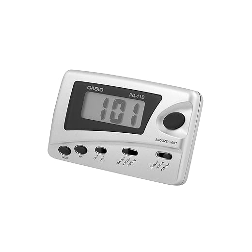 Casio Digital Traveler's Alarm Clock Snooze LED #PQ 11 D 8 RDF product image