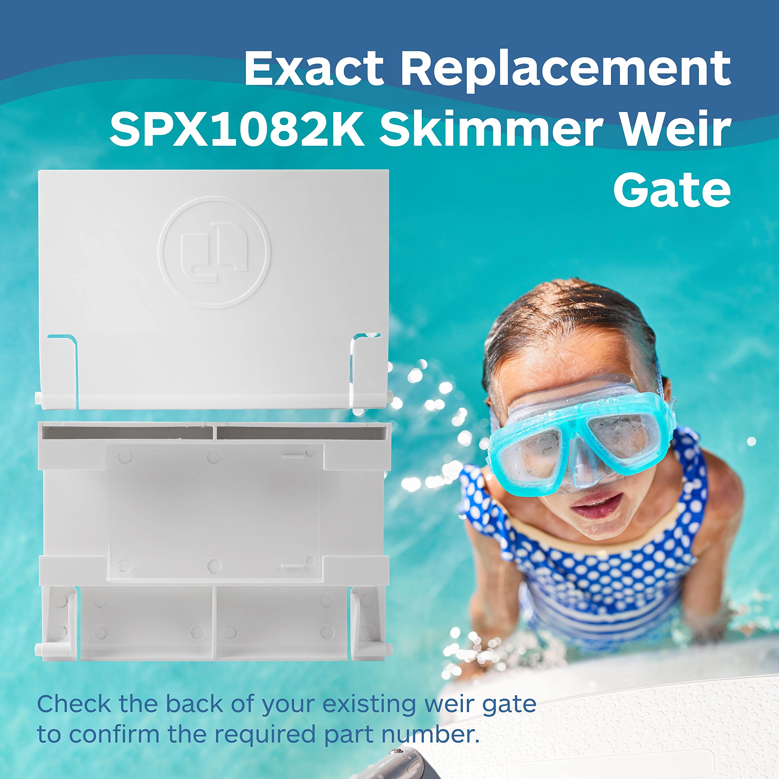 TonGass Repuesto exacto para Hayward Skimmer SPX1082K Skimmer Weir Gate para piscina Skimmer Flapper Door compatible con SP1082, SP1083, SP1084, SP1085, SP1086 - Blanco
