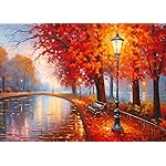 1000 Piece Puzzles for Adults, Maple Park Puzzle 1000 Pieces Puzzles for Adults 1000 Pieces Autumn Park Jigsaw Puzzles for Adults Teens Seniors Fall Scene Challenging Puzzle Game