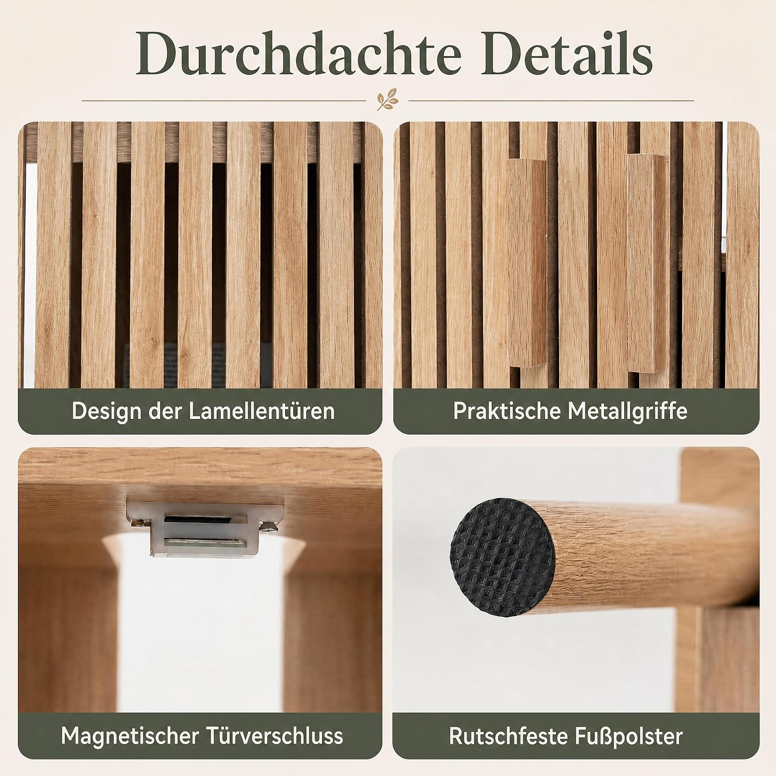 COSTWAY Waschbeckenunterschrank, Badezimmerschrank mit 2 Lamellentüren