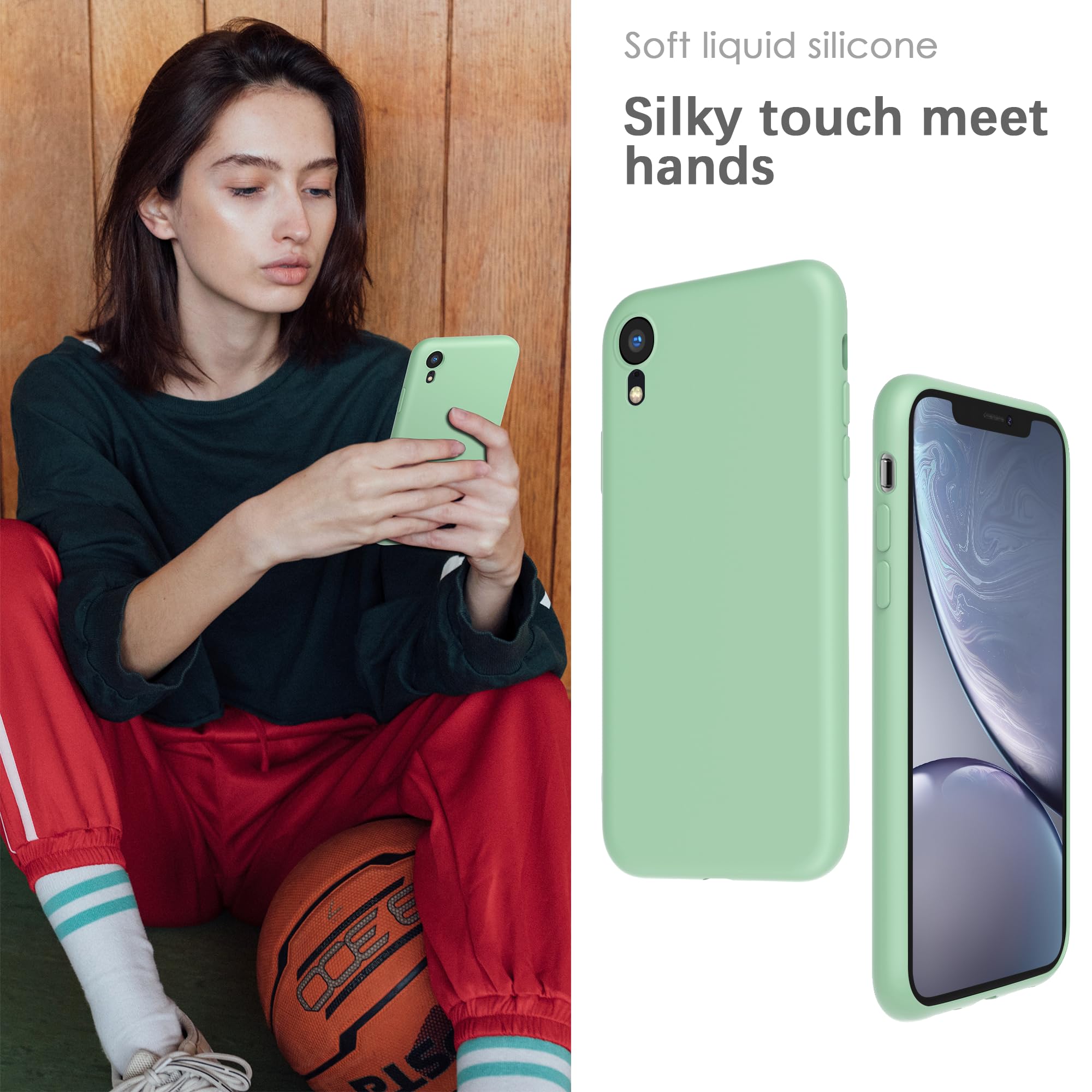 YATWIN Silicone Case for iPhone XR Soft-Touch, Shockproof, DustProof - Image 4