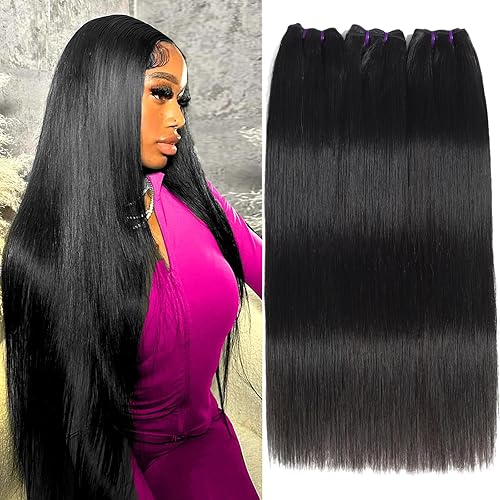Beauty Queen Brazilian Human Hair Bundles Bone Straight (18 18