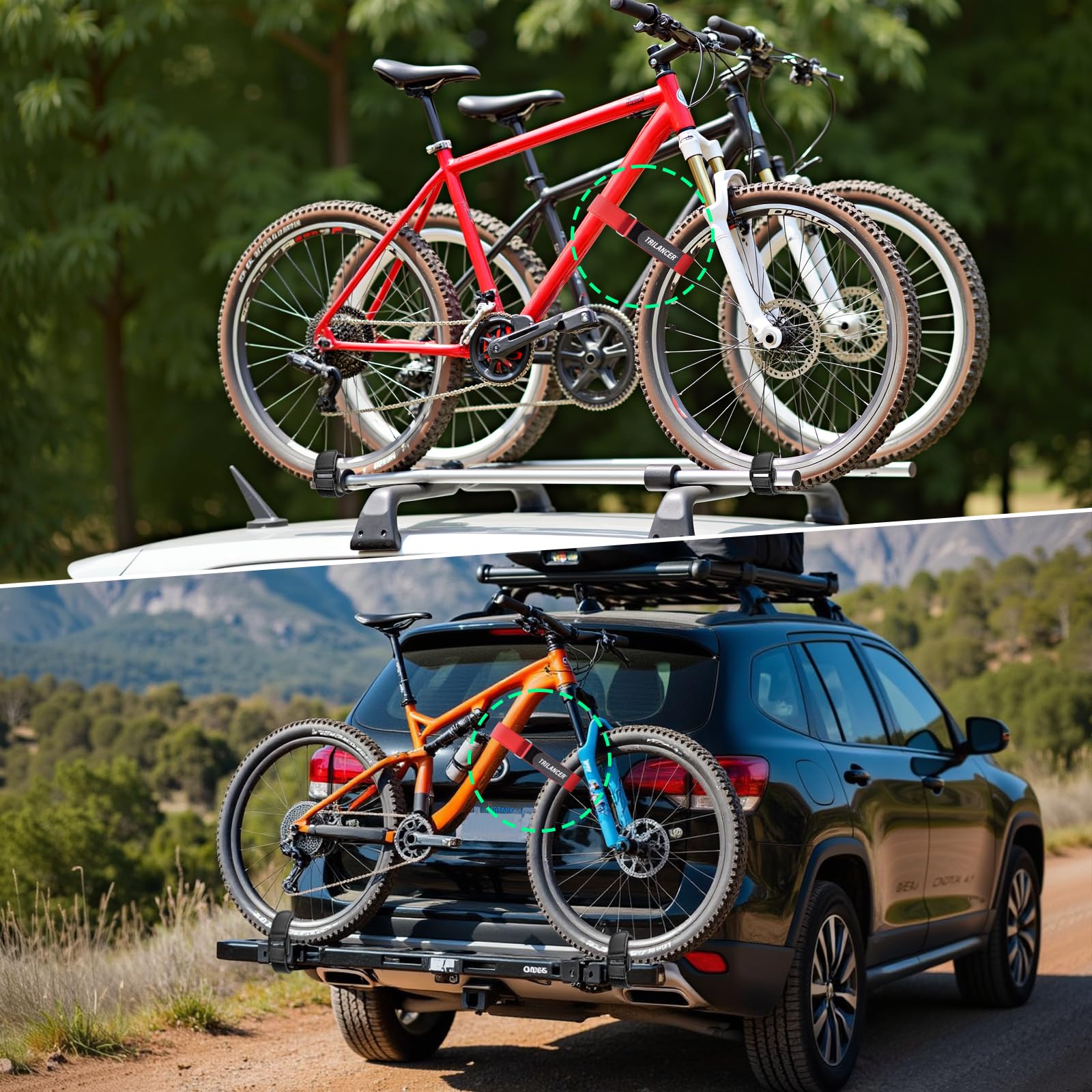 Trilancer Adjustable Bike Rack Straps 2 Pack - Image 3