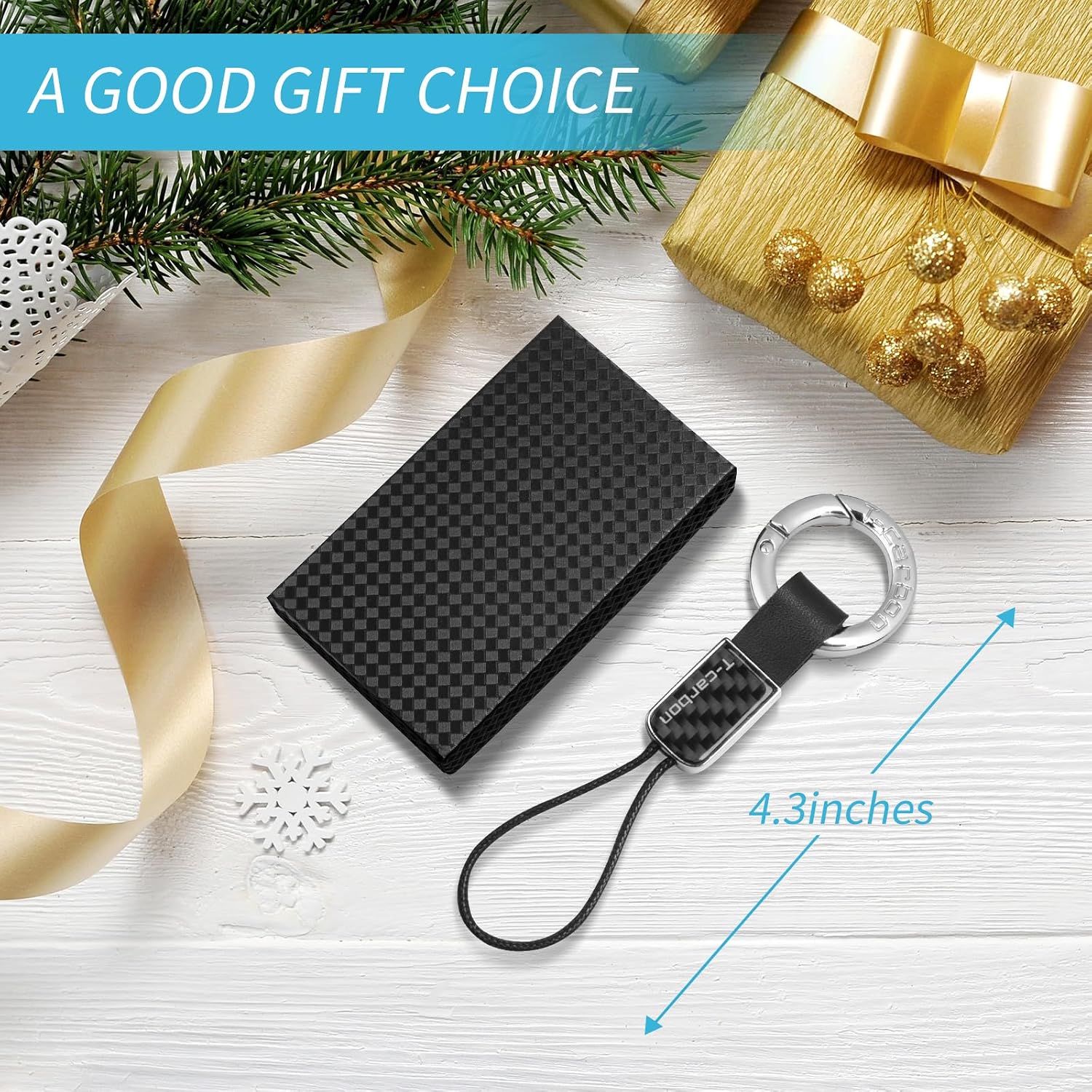 T-carbon Car Keychain Compatible with Porsche Key Fob Keychains, Car Key Rope Lanyard Holder for Men and Women