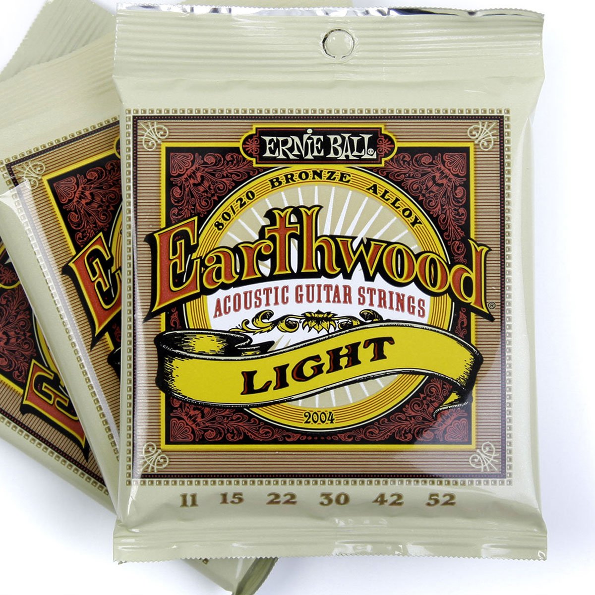 Ernie Ball 2004. Pack 3 juegos de cuerdas guitarra acústica.