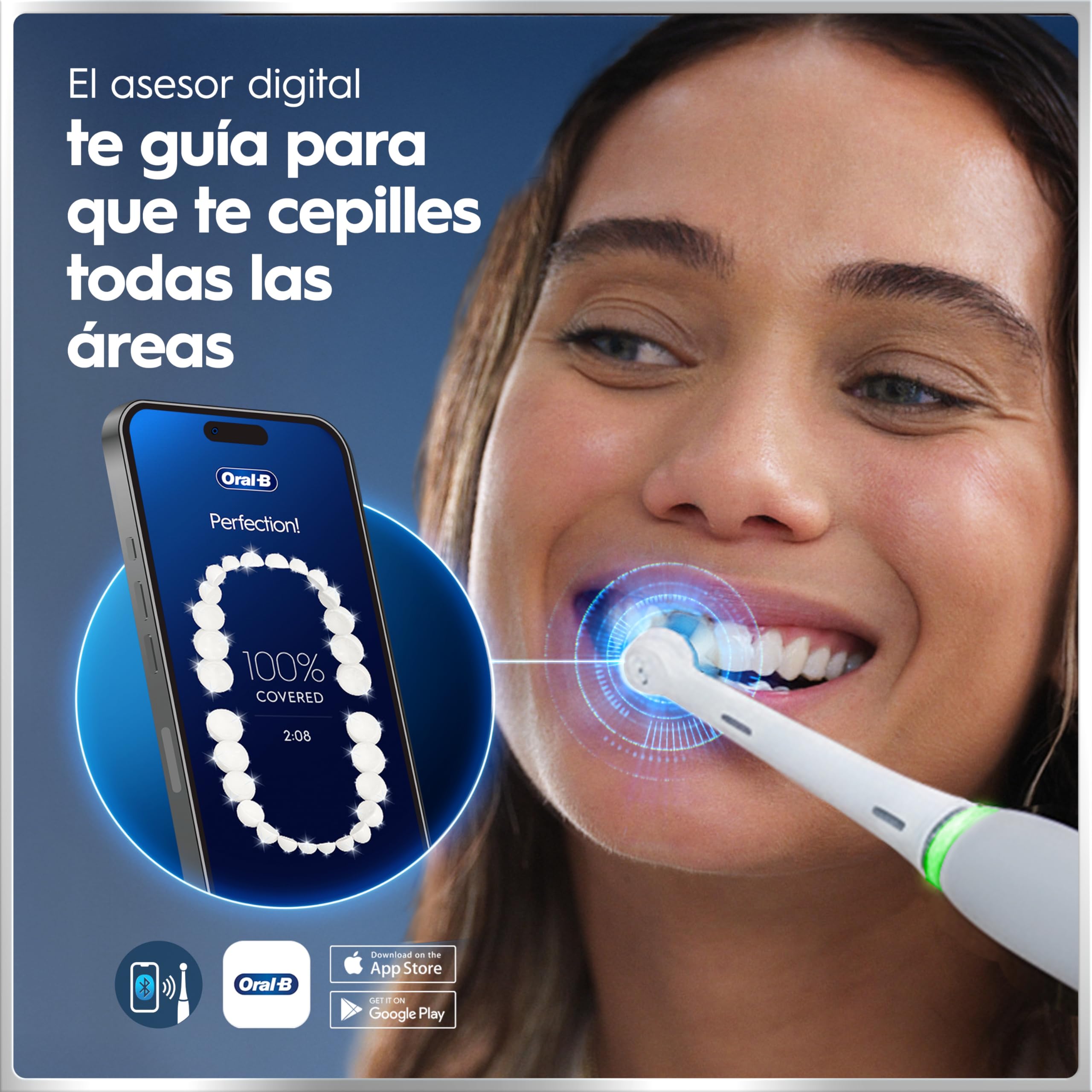 Oral-B iO 6 Cepillo De Dientes Eléctrico Gris Con Mango Recargable, 3 Cabezales y 1 Estuche De Viaje, 5 Modos De Cepillado Con Blanqueamiento Dental, Sensor De Presión, Diseñado Por Braun
