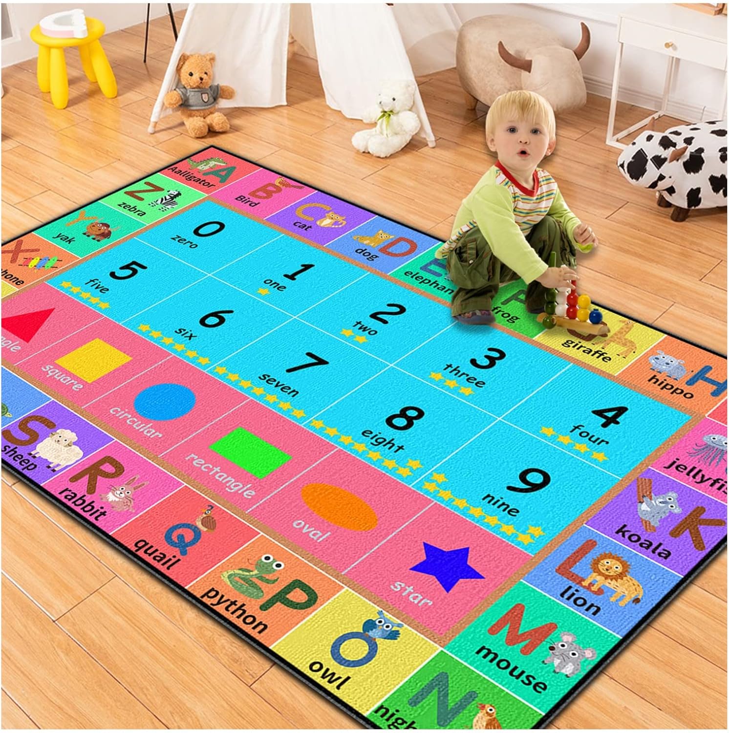 Kids Play Rug for Baby,ABC Alphabet Pronunciation Learning