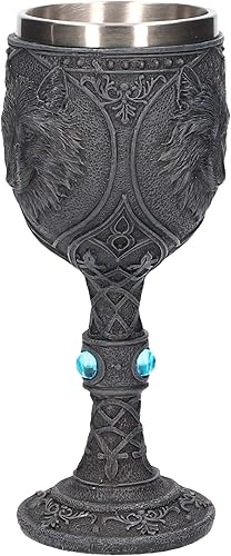 Miniatura 2 de Nemesis Now U2501G6 Night Wolf - Cáliz (9.1 in), color negro